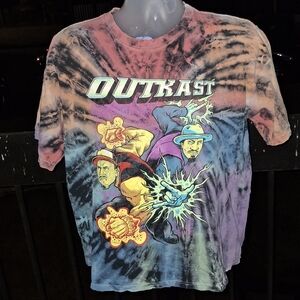 Vintage Y2K OUTKAST Rap Tie Dye T Shirt Size M/L